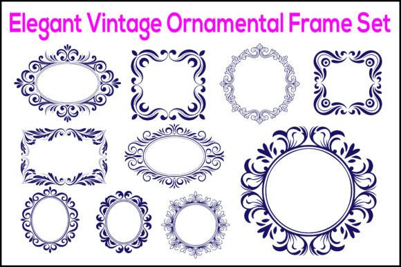 Download Elegant Vintage Ornamental Frame Set - Ornament Collection