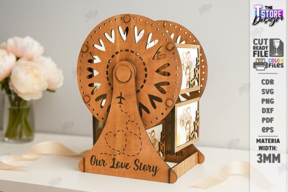 Download Mini Ferris Wheel Photo Frame Laser Cut - Wheel Collection