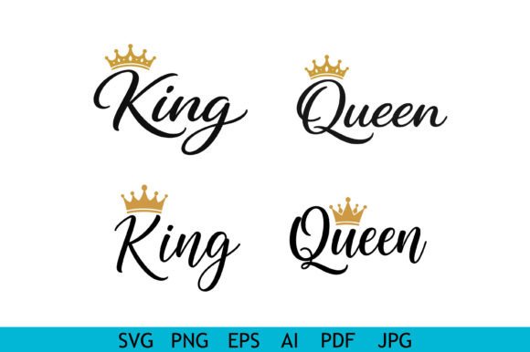 Download King Queen Crown Typography - Crown Collection