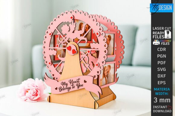 Download Ferris Wheel Photo Frame Laser Cut| Love - Wheel Collection