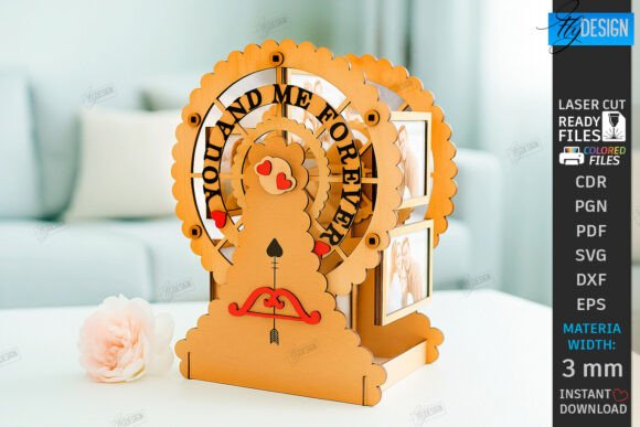 Download Ferris Wheel Photo Frame Laser Cut| Love - Wheel Collection