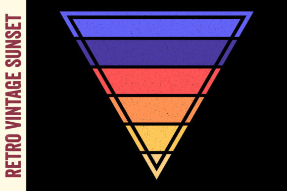 Download Vintage Sunset Retro Triangle Graphic - Triangle Collection