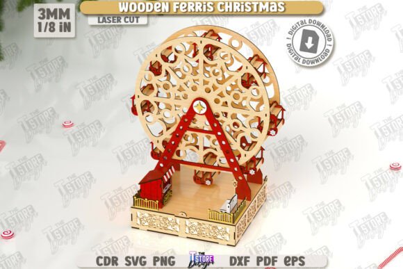 Download Ferris Wheel Model Laser Cut|Xmas - Wheel Collection